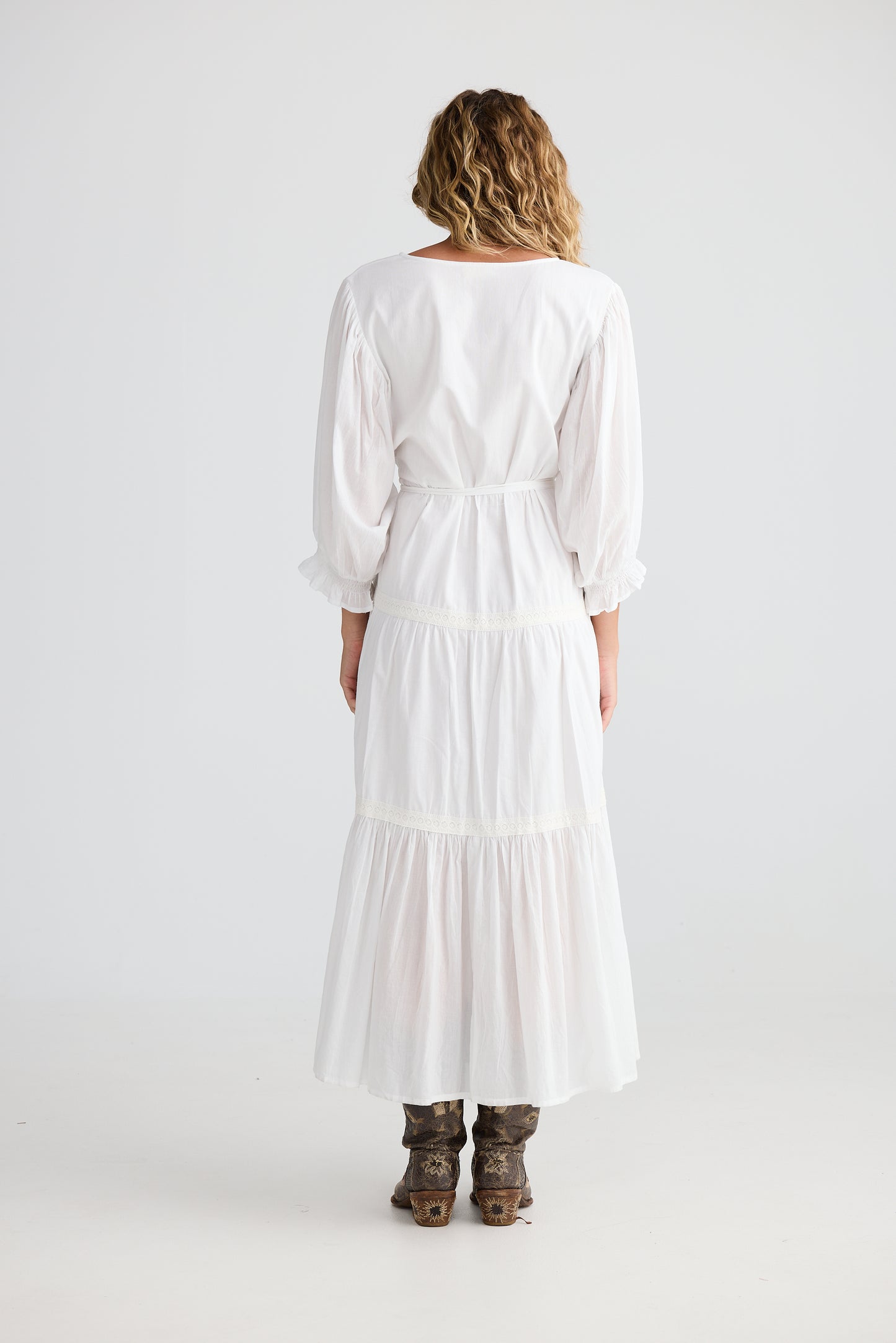 Talisman Lunar Wrap Dress White