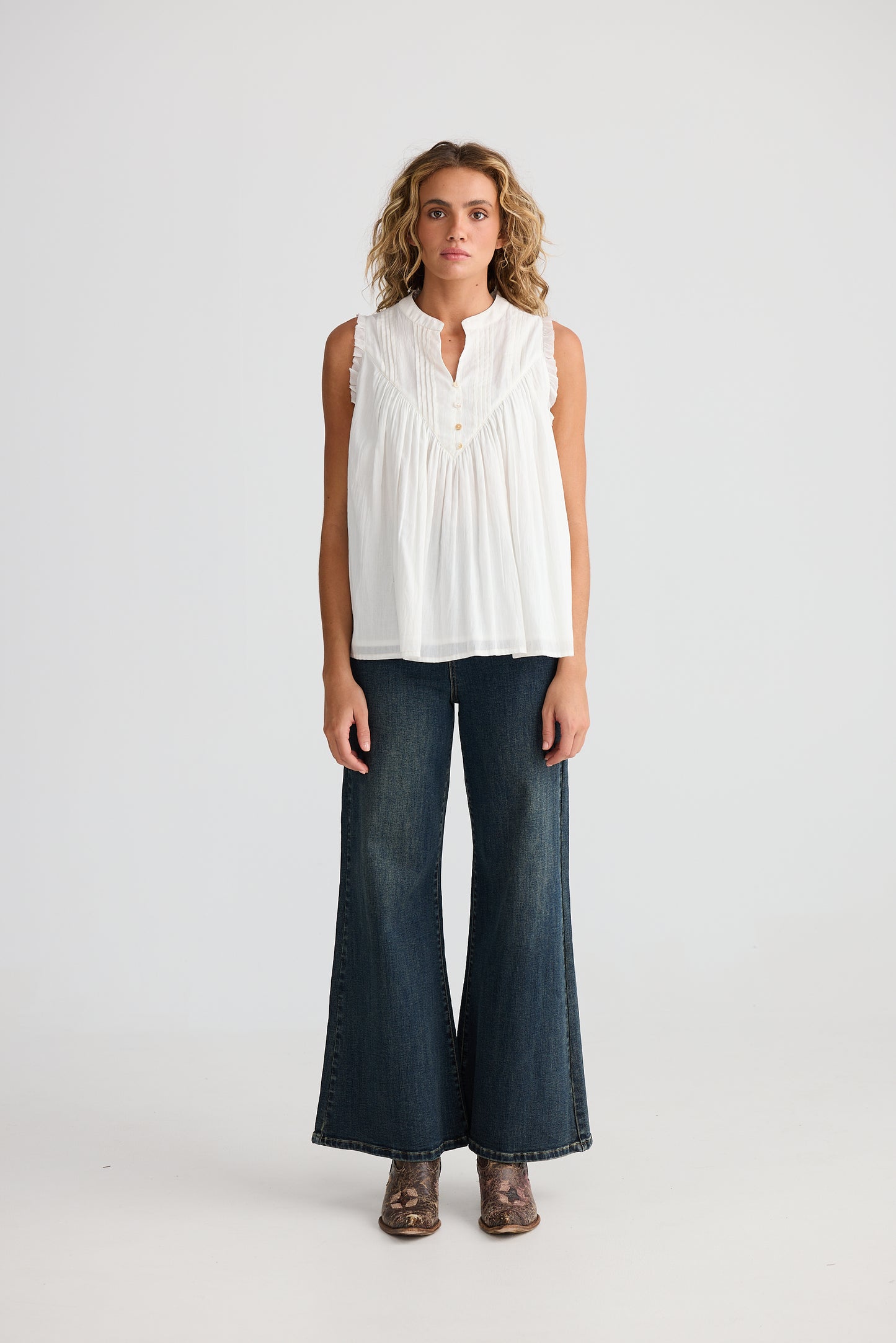 Talisman Sprite Sleeveless Top White