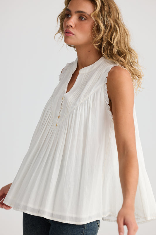 Talisman Sprite Sleeveless Top White