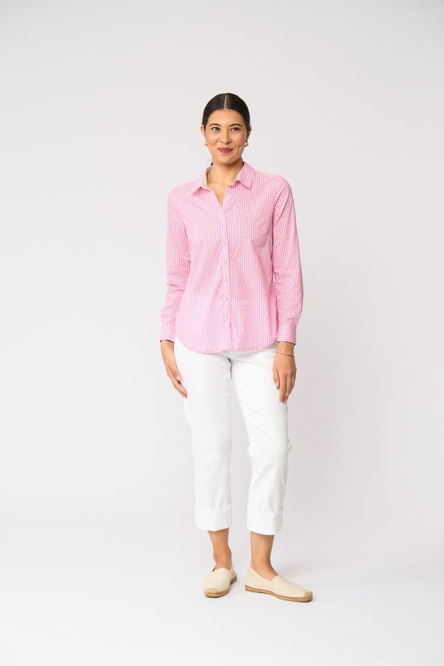 Foil All Class Shirt Dot In Pink
