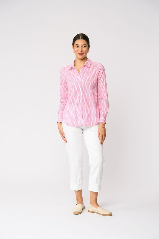 Foil All Class Shirt Dot In Pink