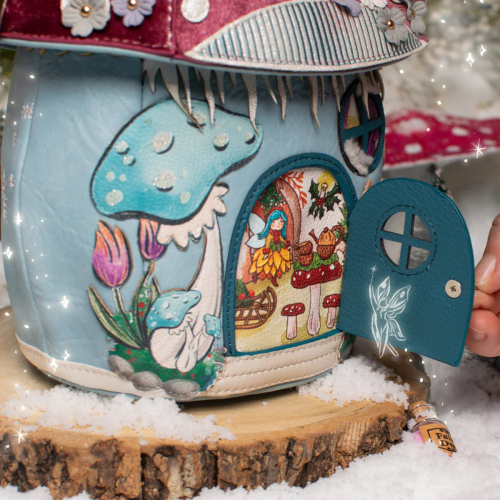 Vendula London Fairy Village Snowflake Edition Toadstool House Bag