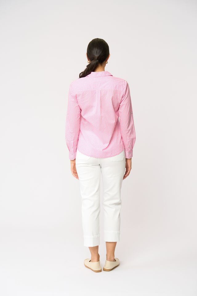 Foil All Class Shirt Dot In Pink
