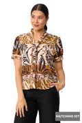 Foil Crushing It Cap Sleeve Shirt Keep Palm