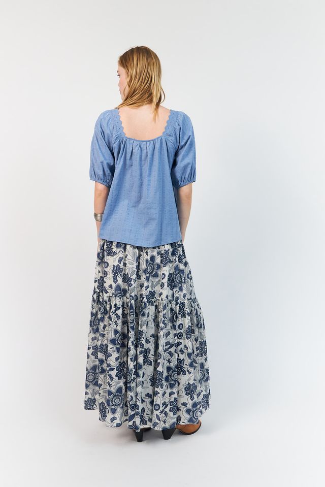 Lolly's Laundry Sunset Maxi Skirt Blue