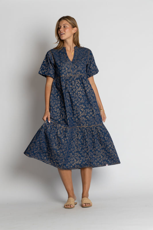 Ibisa Amarillo Midi Gold Print