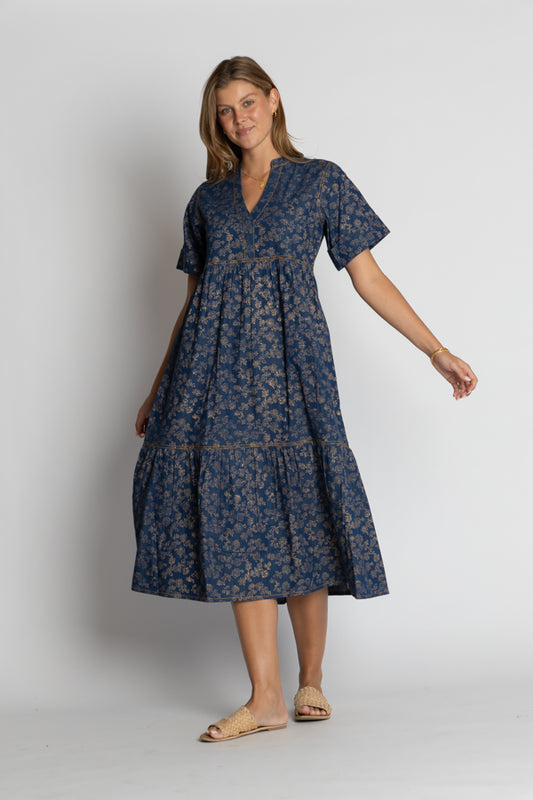 Ibisa Amarillo Midi Gold Print