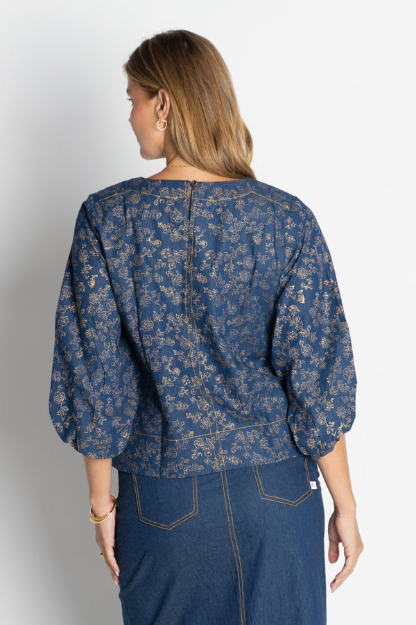 Ibisa Amarillo Top Gold Print
