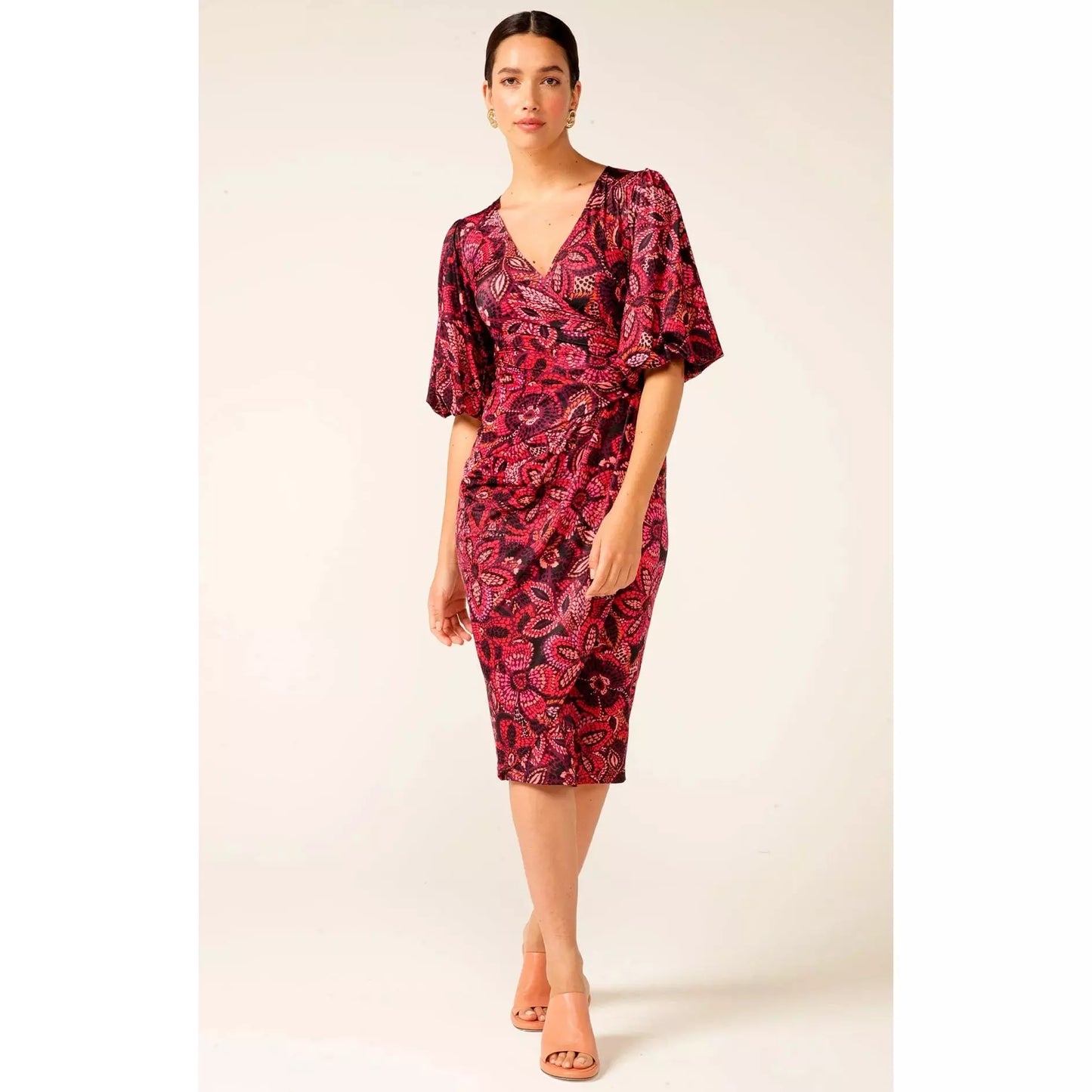 Sacha Drake Crown Ruby Faux Wrap Dress