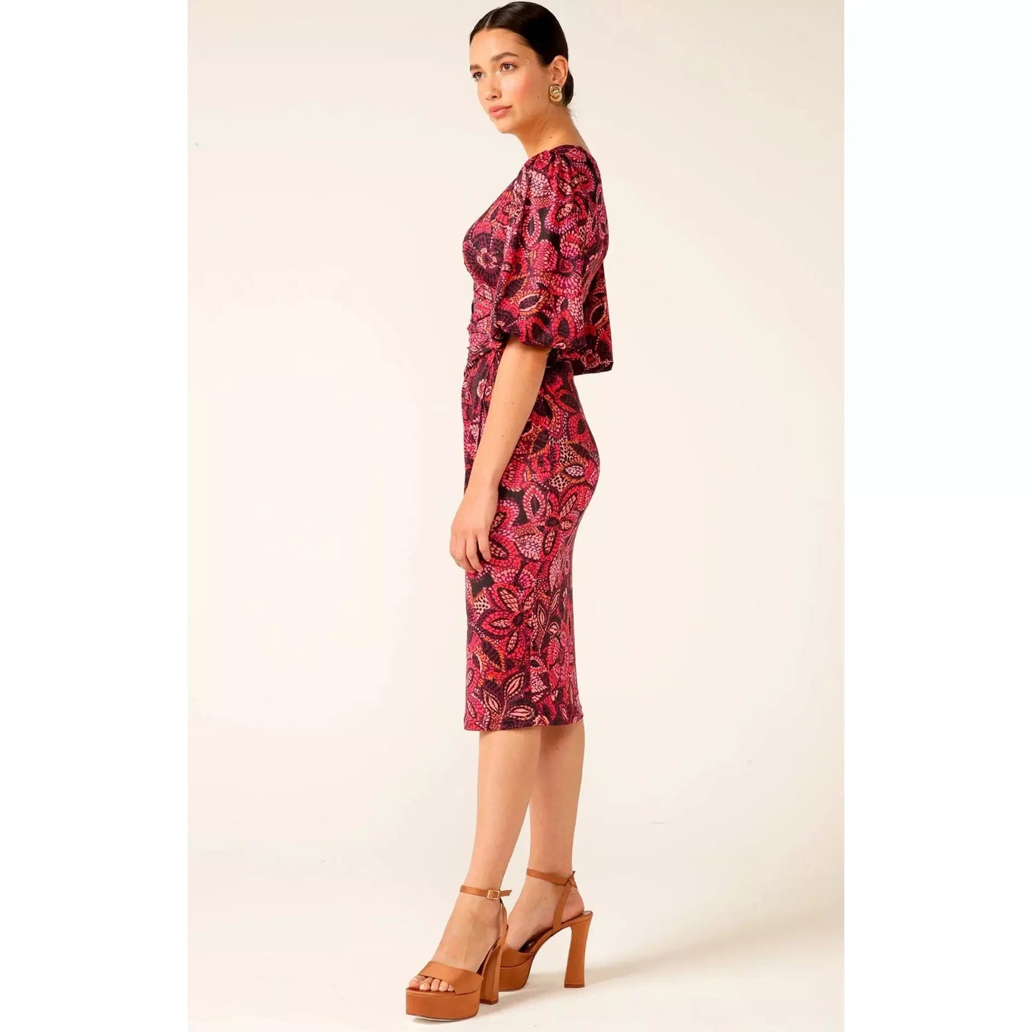 Sacha Drake Crown Ruby Faux Wrap Dress