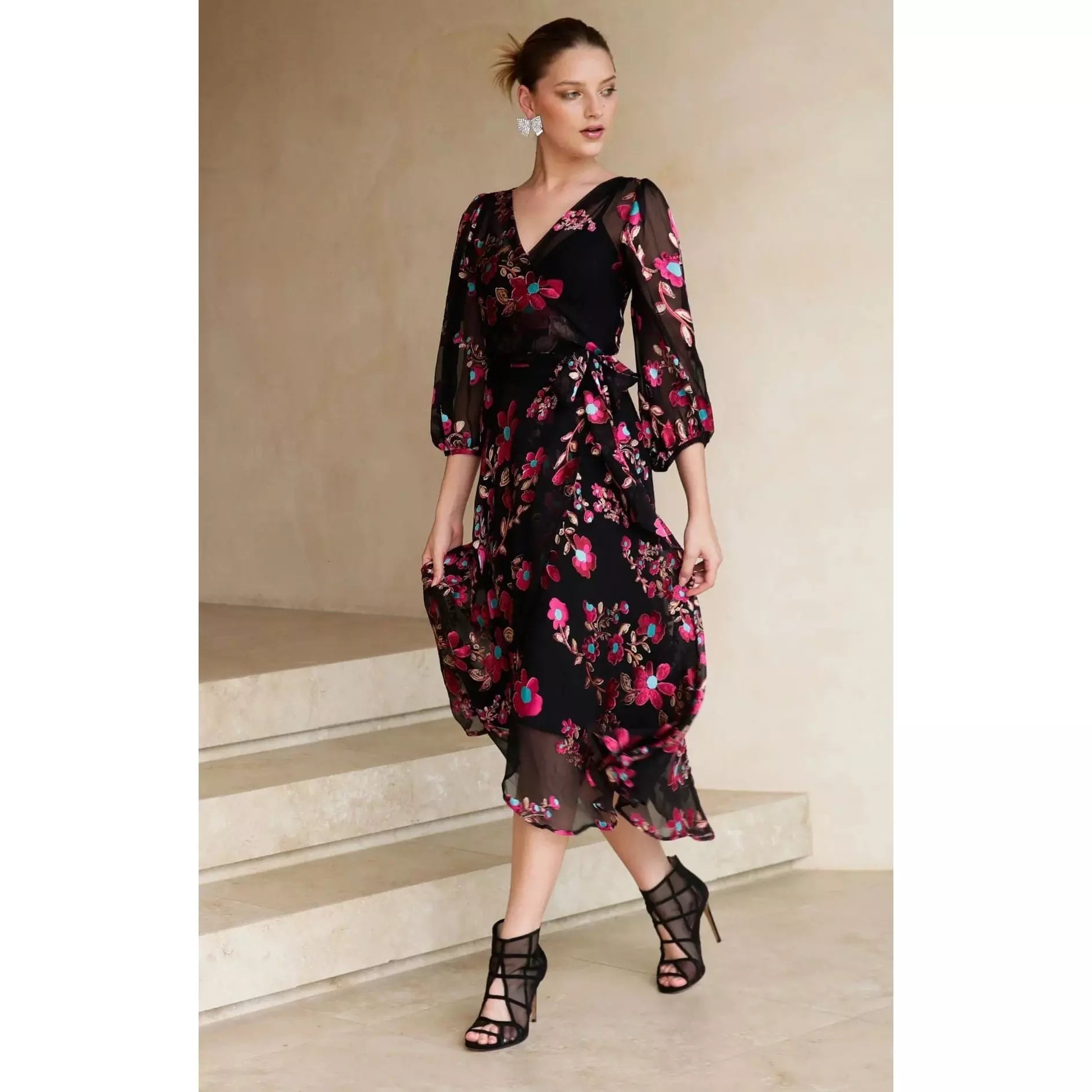 Sacha Drake Grandiflora Wrap Dress ChantillyLaceBoutique