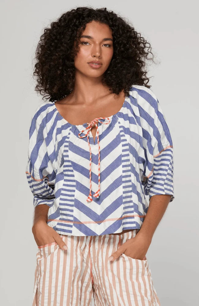 Boom Shankar Lucia Top Ocean Stripe