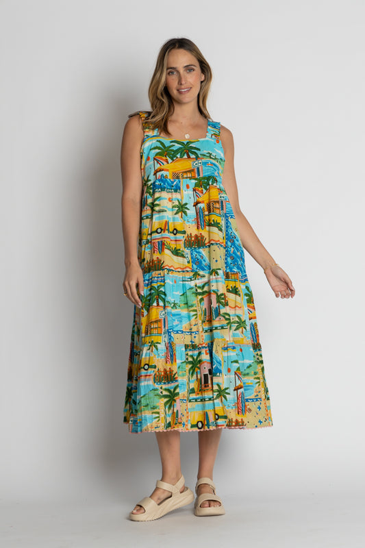 Lula Life Caleta Sundress Print