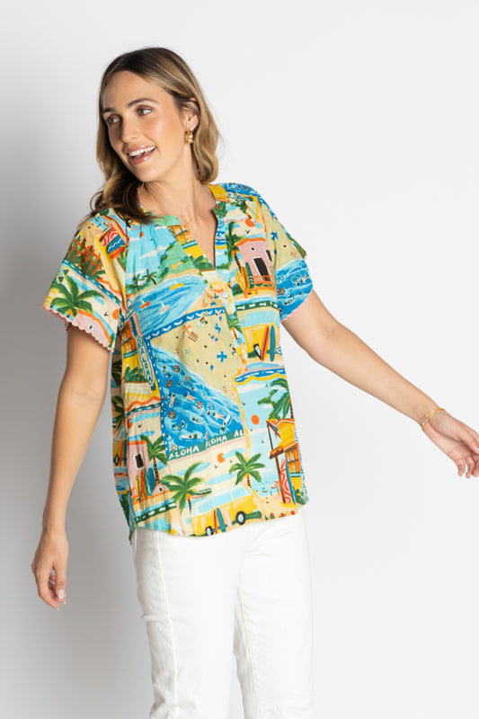 Lula Life Caleta Top Print