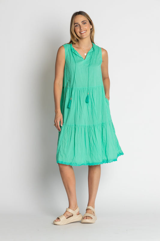 Lula Life Celeste Slvless Dress Sea