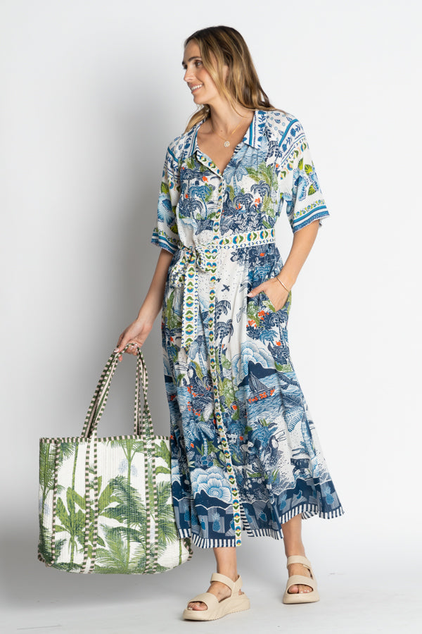 Lula Life Dita Shirtdress Ocean