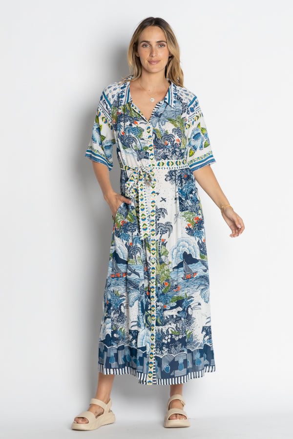 Lula Life Dita Shirtdress Ocean