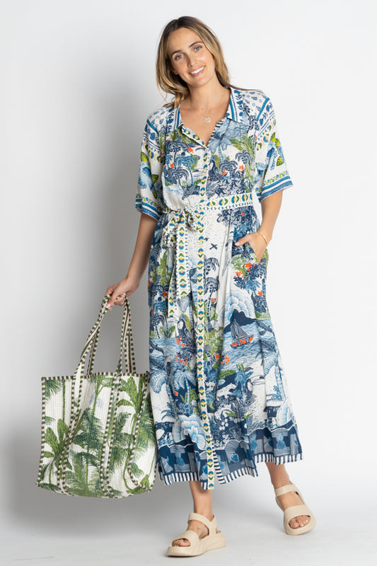 Lula Life Dita Shirtdress Ocean