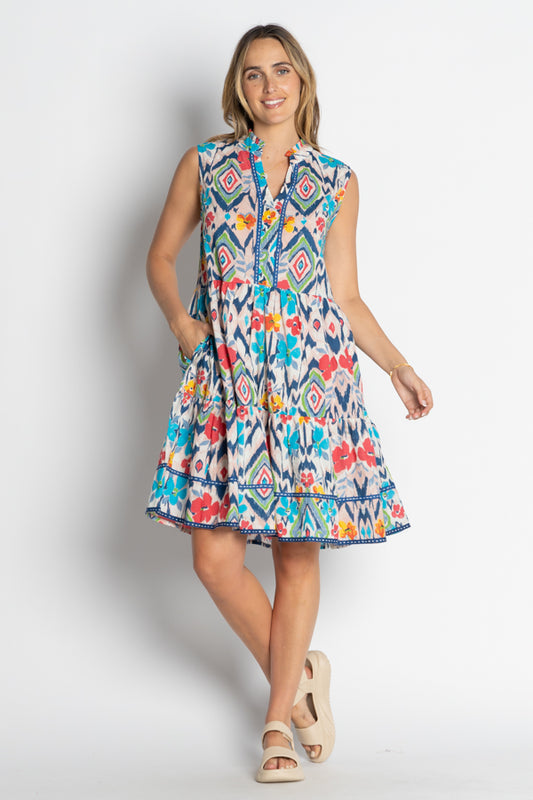 Lula Life Kabira Slvless Dress Print