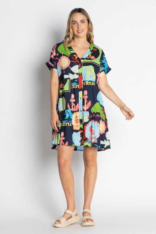 Lula Life Melrose Dress Navy