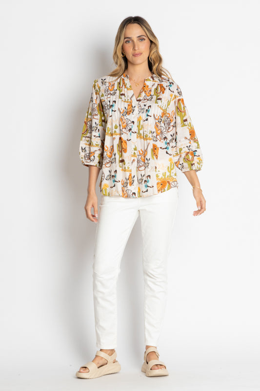 Lula Life Prairie Shirt White
