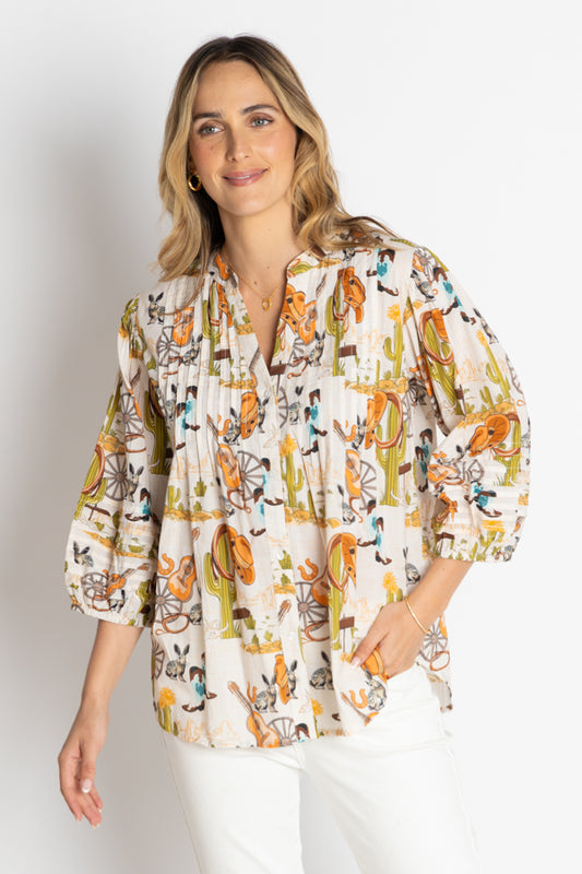 Lula Life Prairie Shirt White