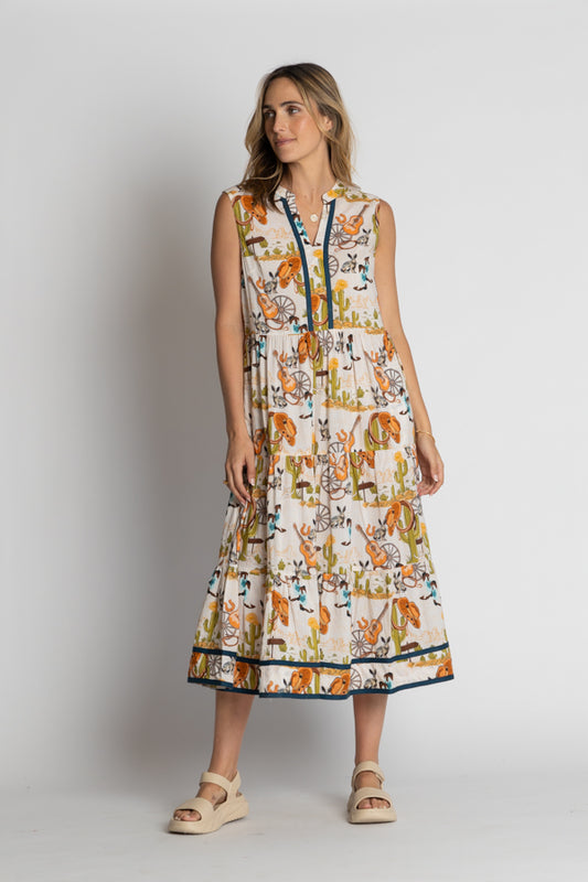 Lula Life Prairie Slvless Midi White