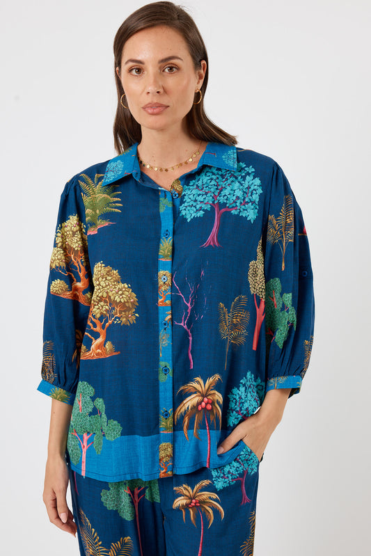 Lula Life Wanda Shirt Navy