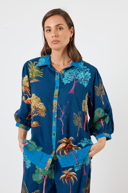 Lula Life Wanda Shirt Navy