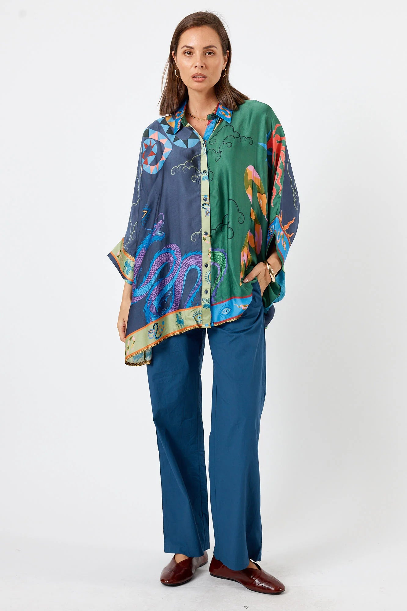 Lula Soul Kamloops Kaftan Top Multi