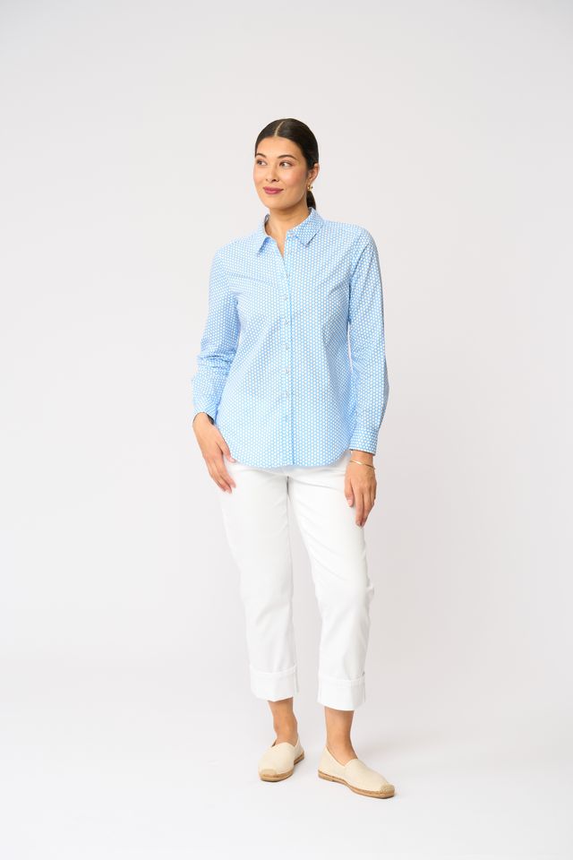 Foil All Class Shirt Dot In Blue