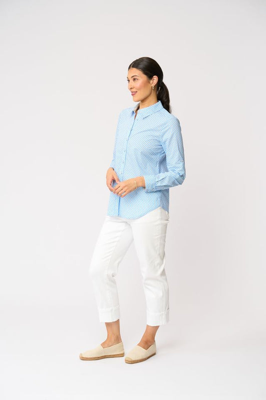 Foil All Class Shirt Dot In Blue