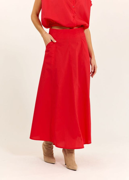 Lauren Vidal Silvia Rouge Skirt