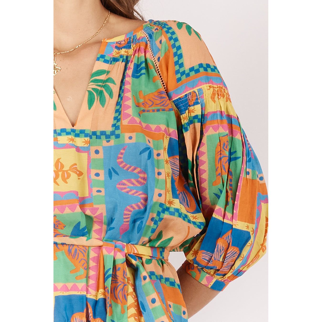 Ruby yaya COWGIRL KAFTAN (GREEN OR NATURAL)