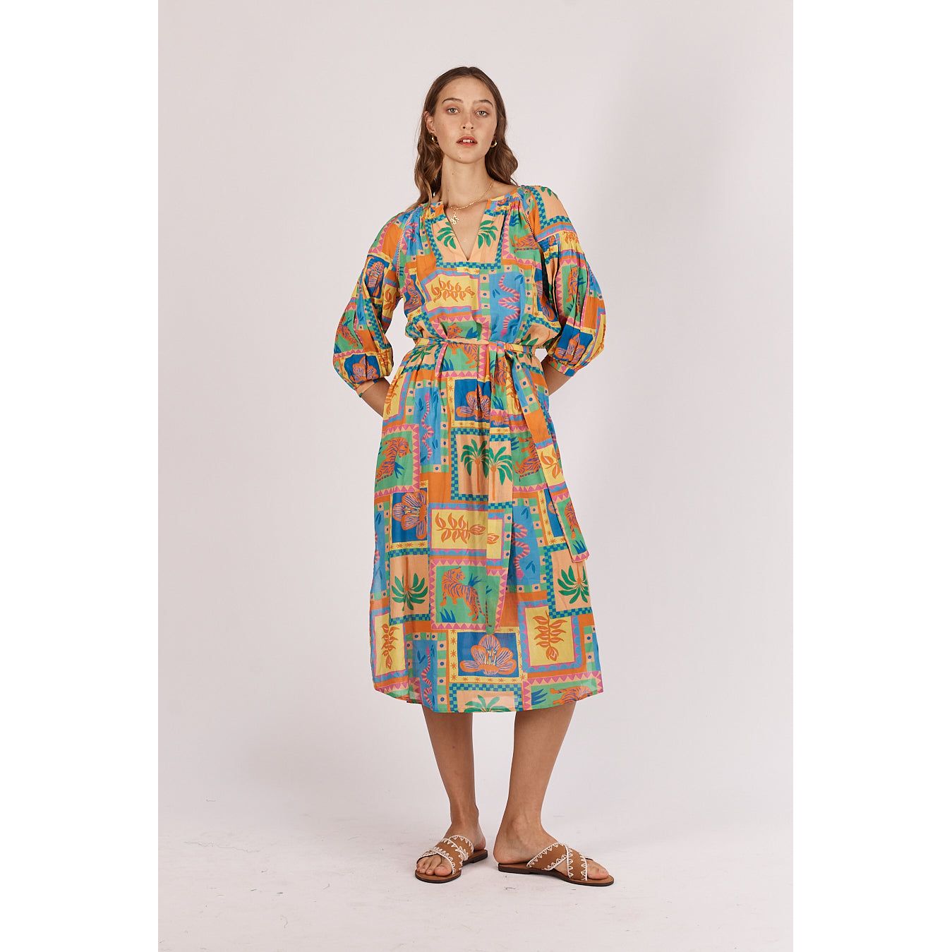 Ruby yaya COWGIRL KAFTAN (GREEN OR NATURAL)