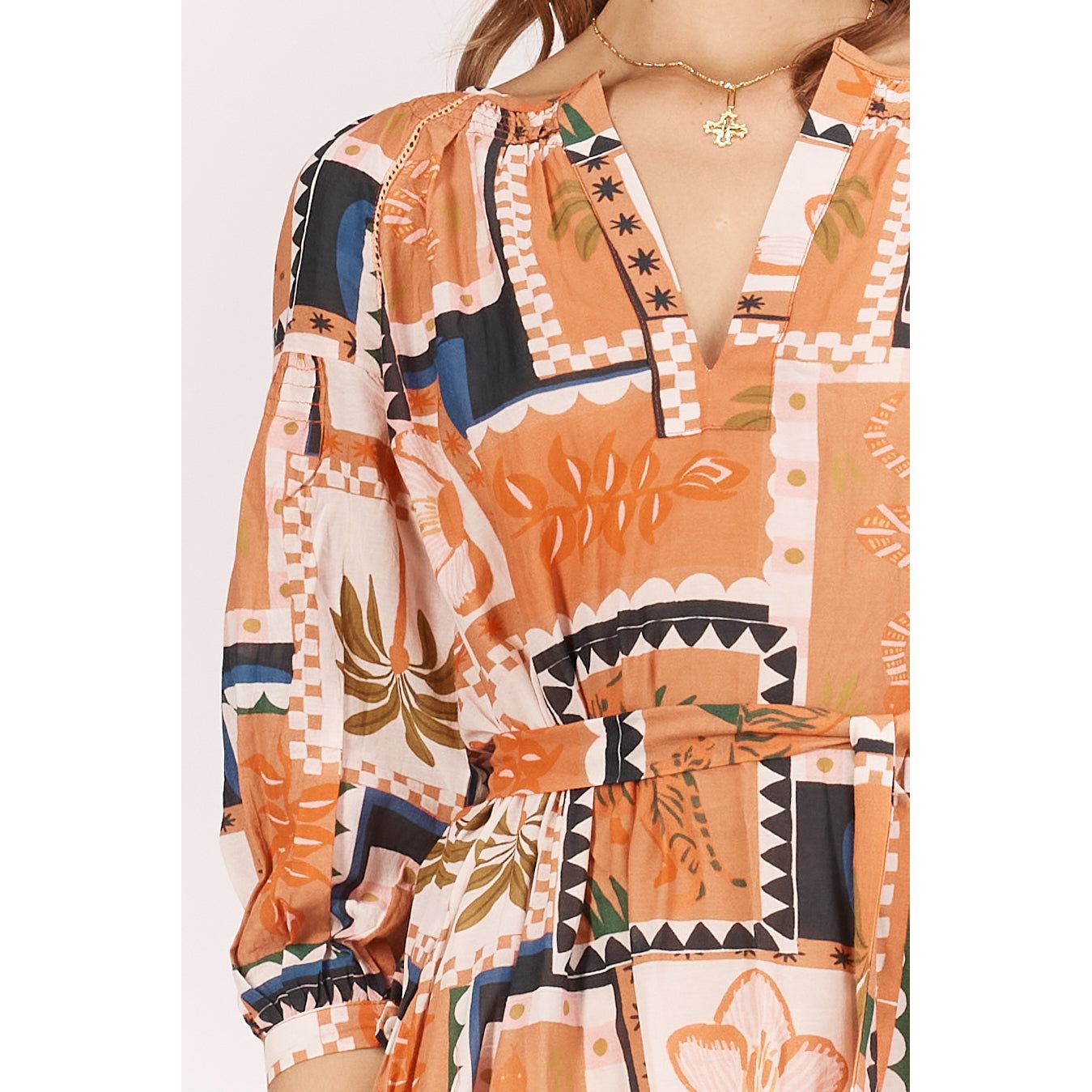 Ruby yaya COWGIRL KAFTAN (GREEN OR NATURAL)