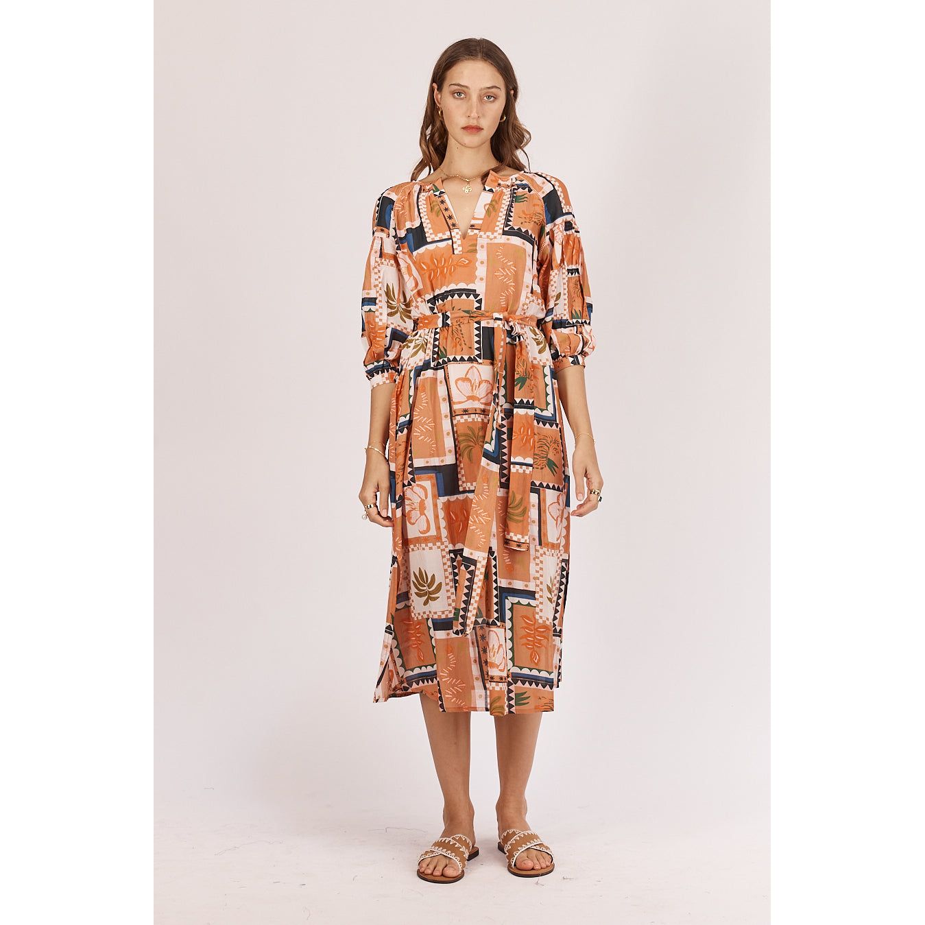 Ruby yaya COWGIRL KAFTAN (GREEN OR NATURAL)