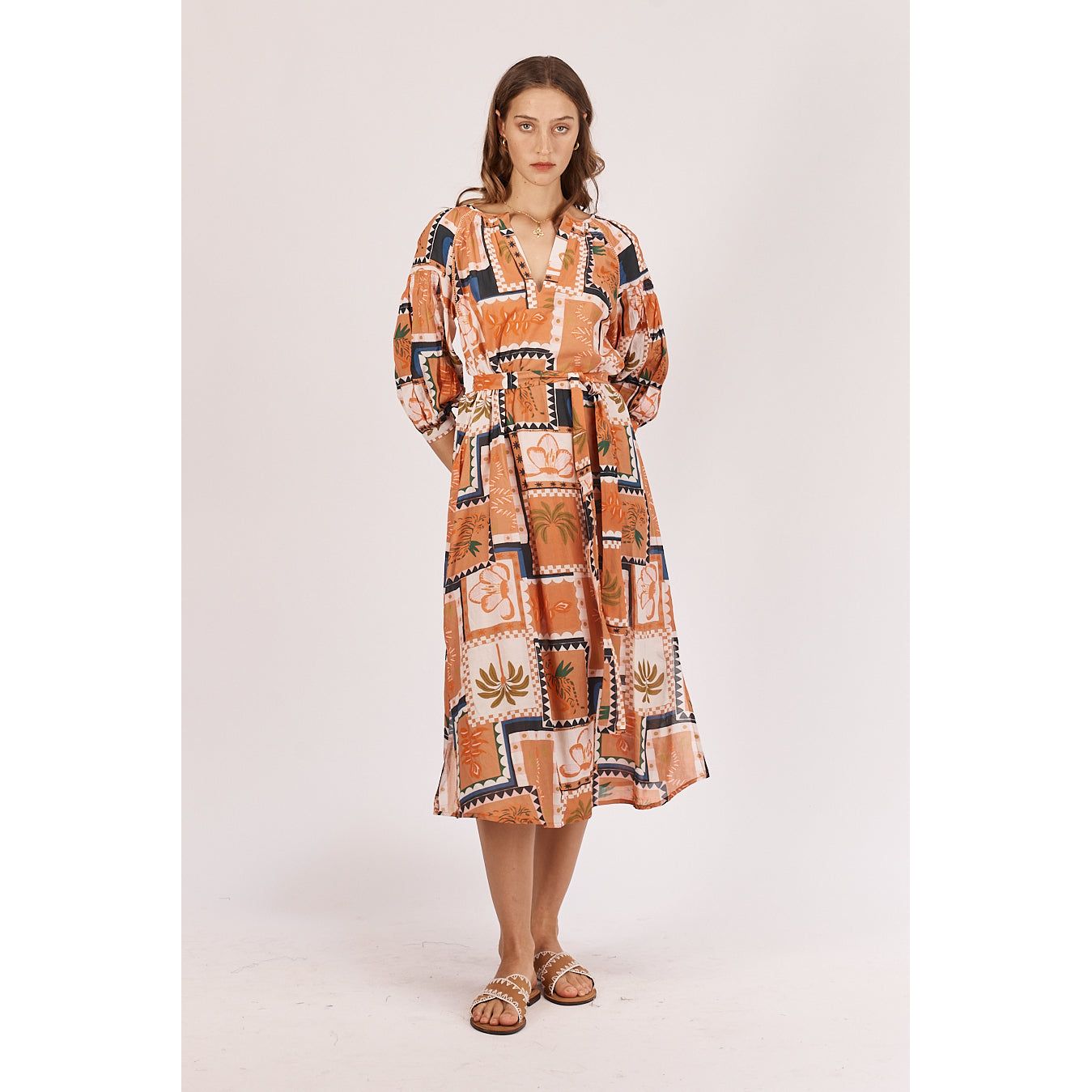 Ruby yaya COWGIRL KAFTAN (GREEN OR NATURAL)