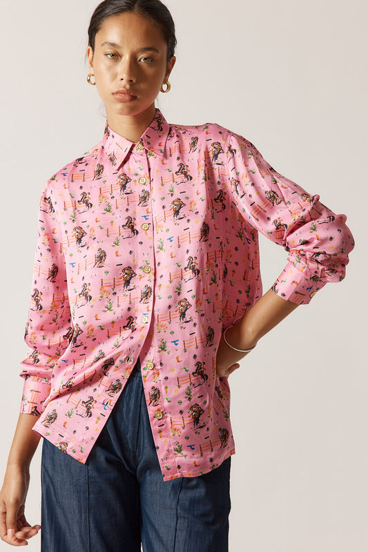 Rubyyaya Howdy Cowgirl Shirt Pink