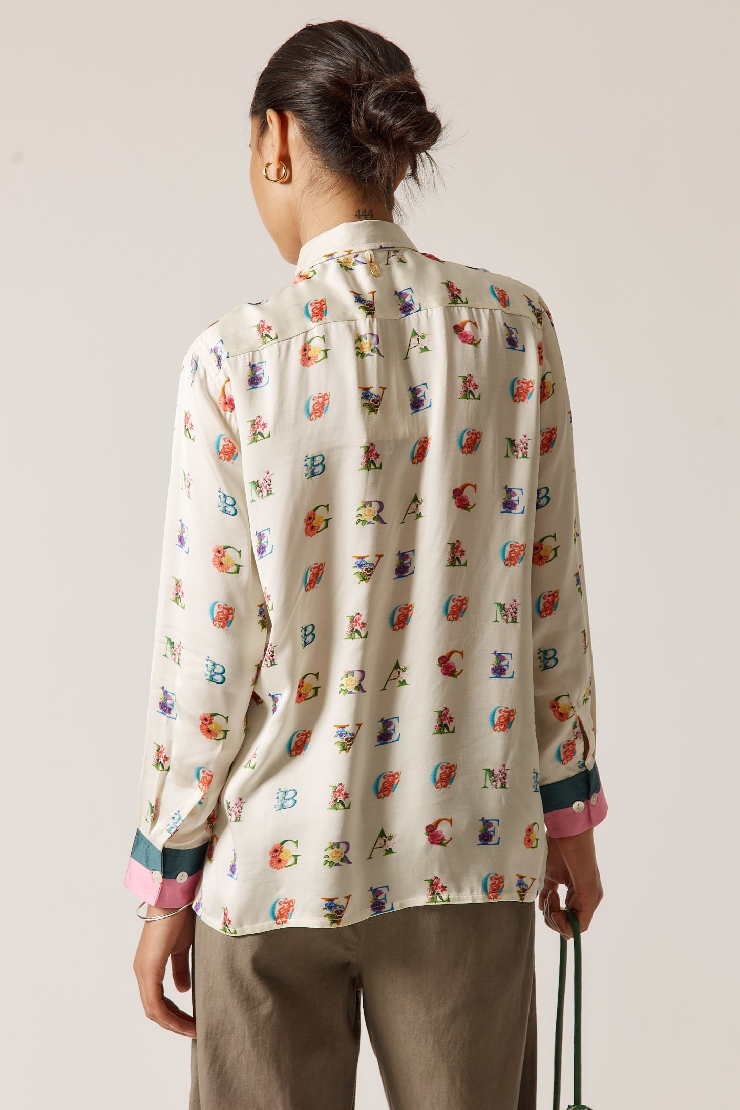 Rubyyaya Love Bloom Shirt Cream