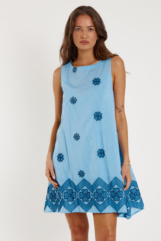 Rubyyaya Ravello Dress Blue