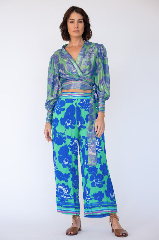 Rubyyaya Sunrise Wrap Shirt Blue