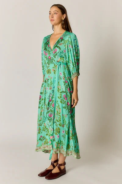 Rubyyaya Tatiana Wrap Dress Green
