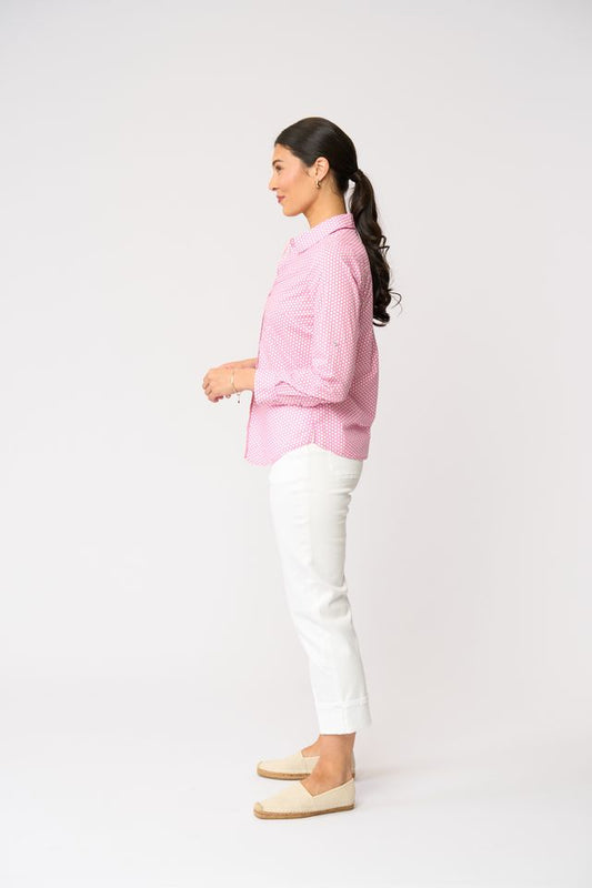 Foil All Class Shirt Dot In Pink