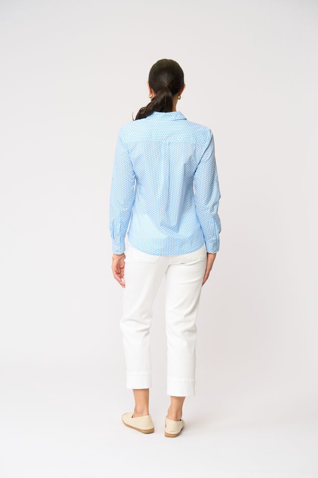 Foil All Class Shirt Dot In Blue