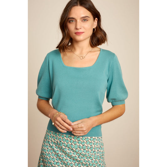 King Louie Mia Rib top Cottonclub Green