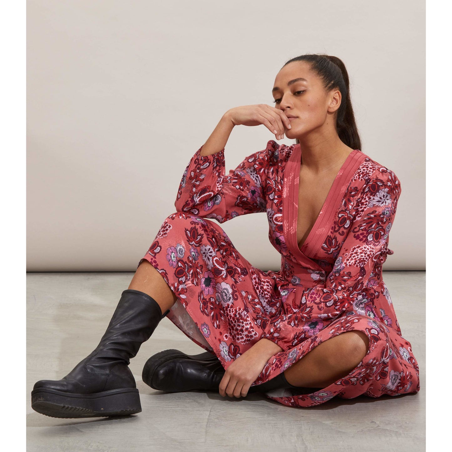 Odd Molly Jacqueline Dress Cranberry