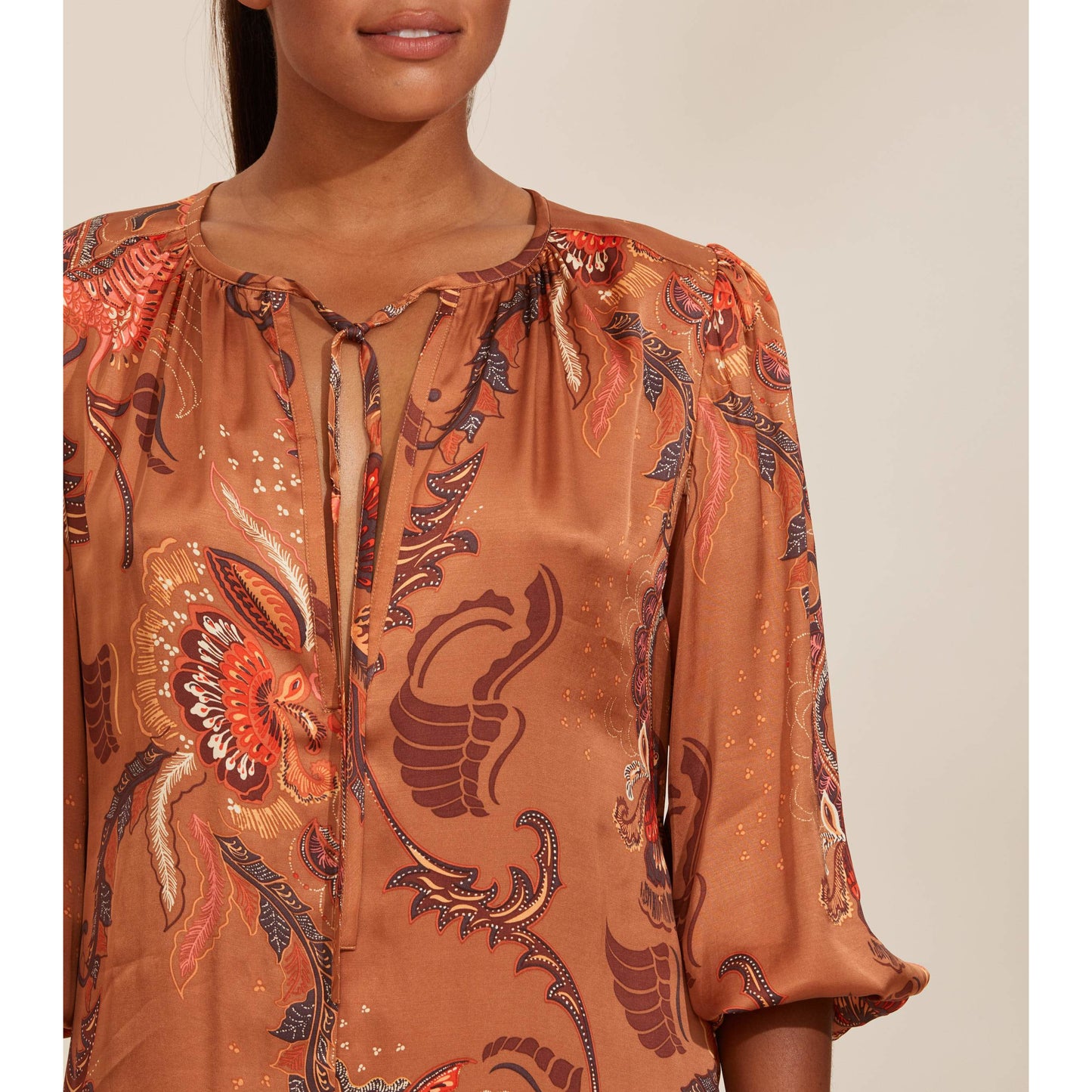 Odd Molly Still Smiling Coconut Brown Dress
