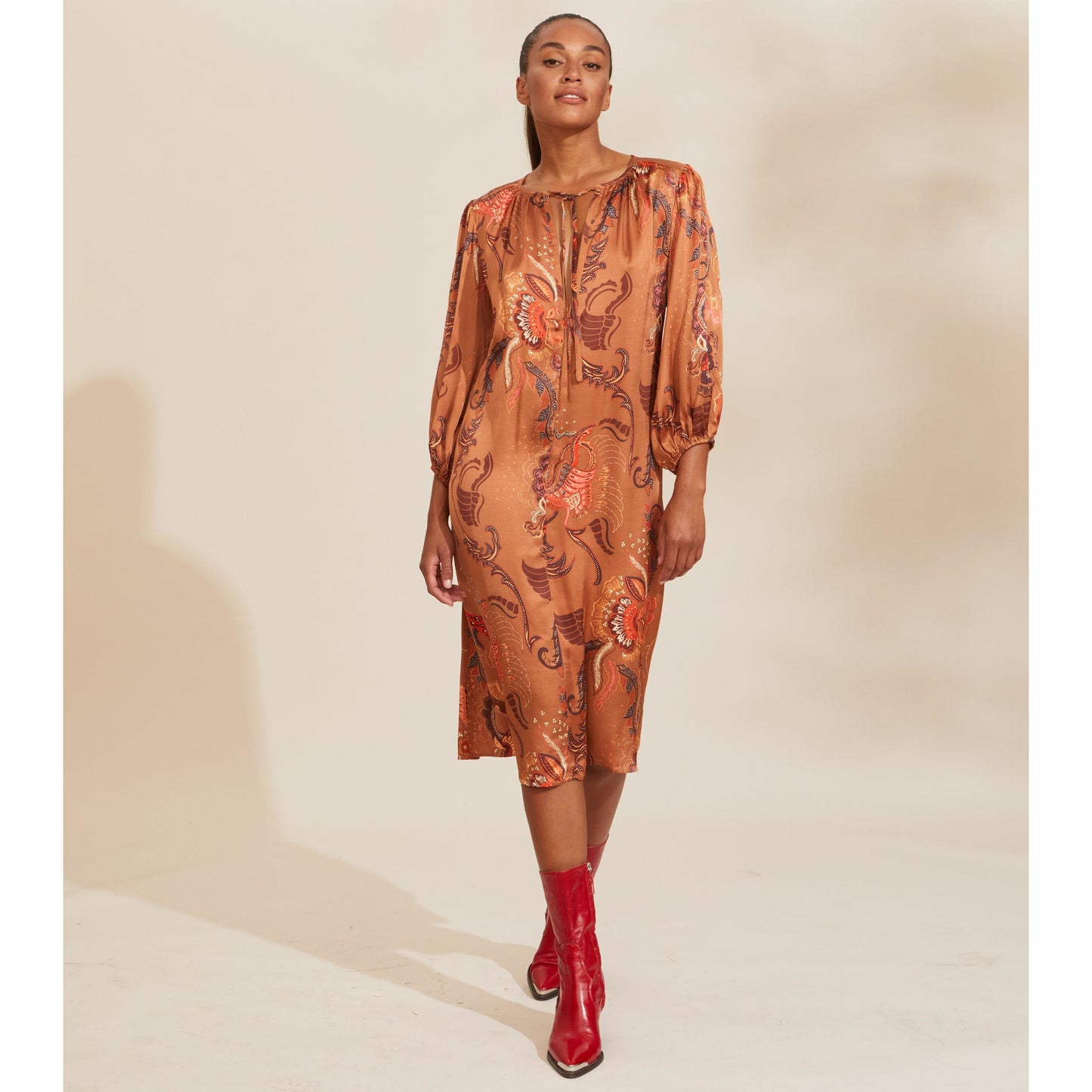 Odd Molly Still Smiling Coconut Brown Dress