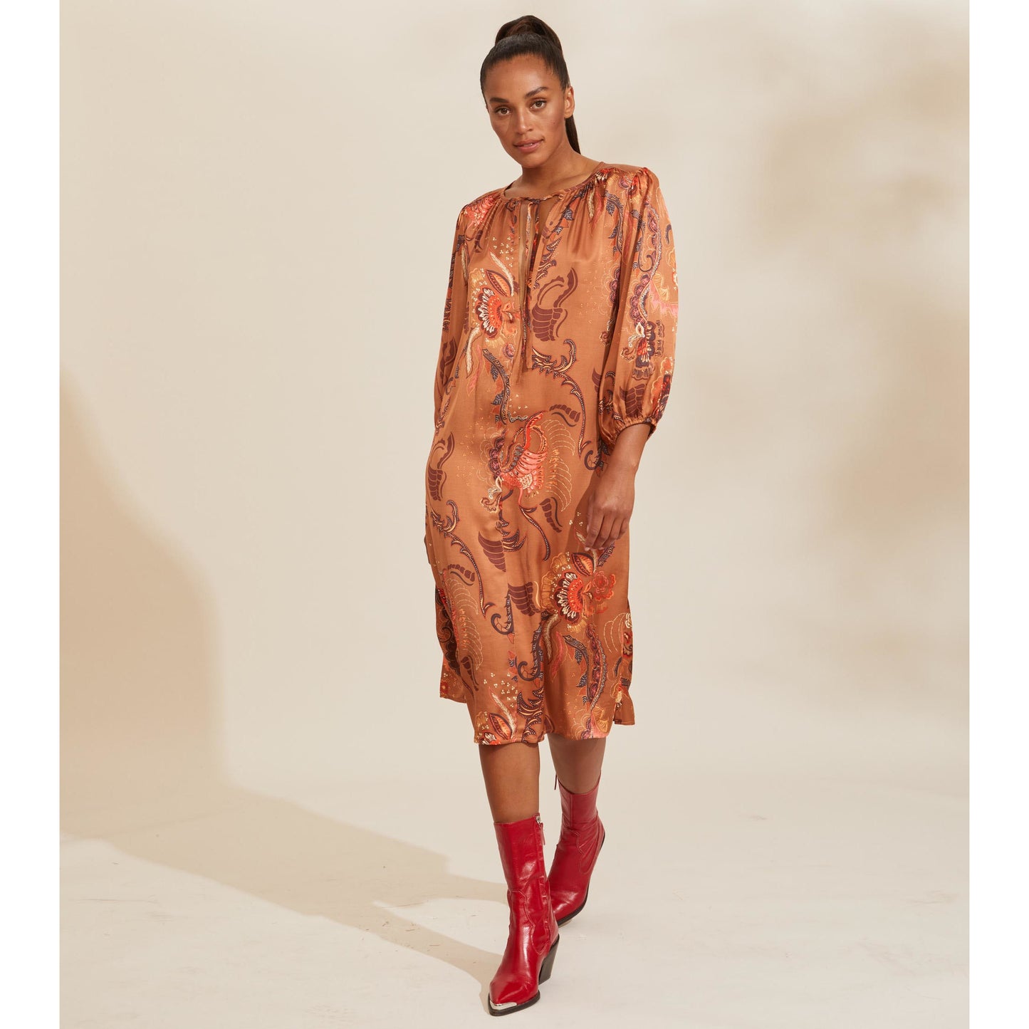 Odd Molly Still Smiling Coconut Brown Dress